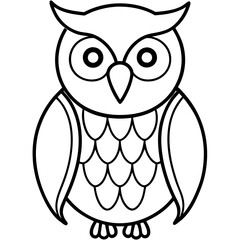 Minimalist Owl Line Art