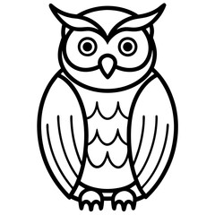 Minimalist Owl Line Art