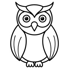 Minimalist Owl Line Art