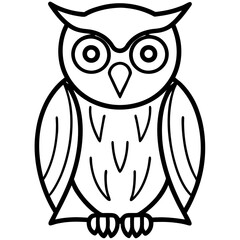 Minimalist Owl Line Art