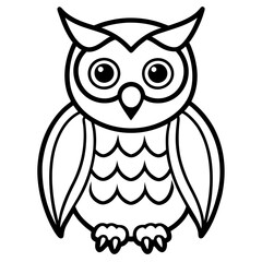 Minimalist Owl Line Art