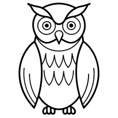 Minimalist Owl Line Art