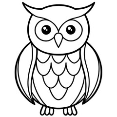 Minimalist Owl Line Art