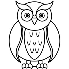Minimalist Owl Line Art