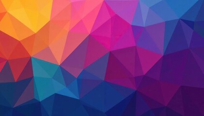 Abstract geometric design with vibrant color gradients, texture, interior