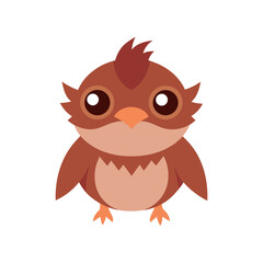 baby javan frogmouth color vector
