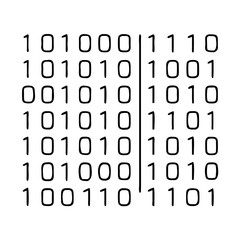 Obraz premium binary code icon, binary code line art - simple line art of binary code, perfect for binary code logos and icons