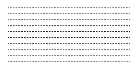 Dotted line connection. different types of long dashed line. collection of lines for notebook pages. graphic seamless pattern with black stripes in eps 10