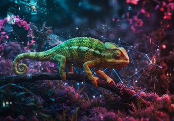 Futuristic Circuit Chameleon