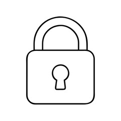 lock icon, lock line art - simple line art of lock, perfect for lock logos and icons