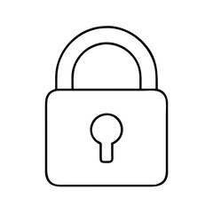 lock icon, lock line art - simple line art of lock, perfect for lock logos and icons