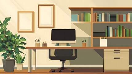 modern office background Modern Open Plan Office Space With Tables