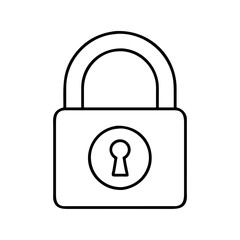 lock icon, lock line art - simple line art of lock, perfect for lock logos and icons