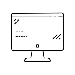 monitor icon, monitor line art - simple line art of monitor, perfect for monitor logos and icons