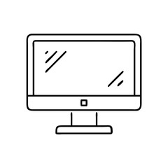 monitor icon, monitor line art - simple line art of monitor, perfect for monitor logos and icons