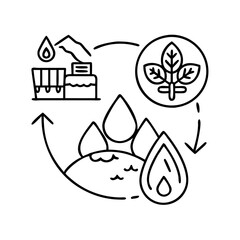 natural resources icon, natural resources line art - simple line art of natural resources, perfect for natural resources logos and icons