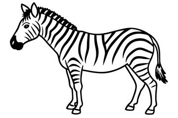 Minimalist Zebra Vector