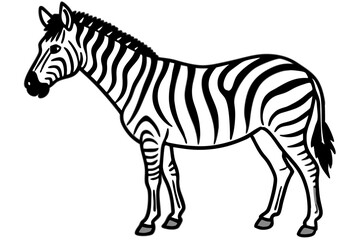 Minimalist Zebra Vector