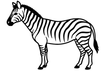 Minimalist Zebra Vector