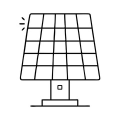 solar panel icon, solar panel line art - simple line art of solar panel, perfect for solar panel logos and icons