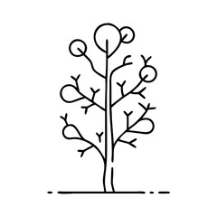 tree icon, tree line art - simple line art of tree, perfect for tree logos and icons