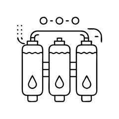 water purification icon, water purification line art - simple line art of water purification, perfect for water purification logos and icons