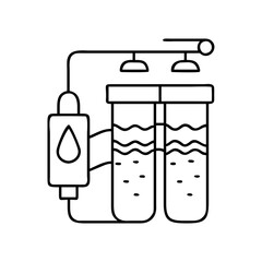 water purification icon, water purification line art - simple line art of water purification, perfect for water purification logos and icons