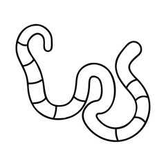 Fototapeta premium worm icon, worm line art - simple line art of worm, perfect for worm logos and icons