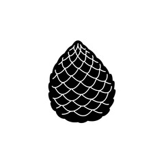 Pine Cone Silhouette: A simple yet elegant silhouette of a pine cone, showcasing its intricate scales and natural form. Perfect for rustic designs or nature-themed projects.
