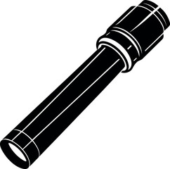 Laser Pointer Silhouette Vector – Simple Black Device Illustration