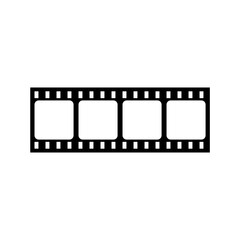 Film strip frame. Movie black seamless vector illustration