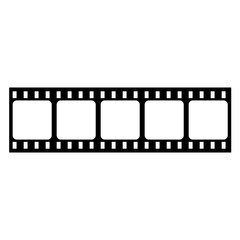 Film strip frame. Movie black seamless vector illustration