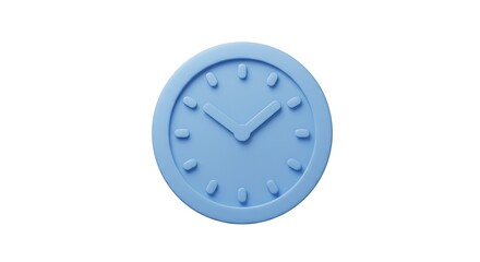Blue Wall Clock Showing Time