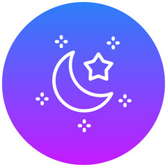 Star And Crescent Moon Icon