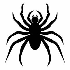 Black Spider Vector Icon Design