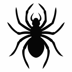 Black Spider Vector Icon Design