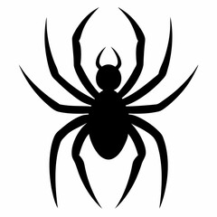 Black Spider Vector Icon Design