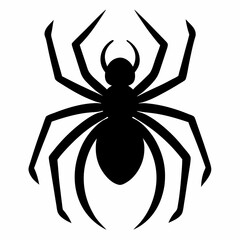 Black Spider Vector Icon Design