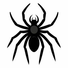 Black Spider Vector Icon Design