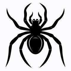 Black Spider Vector Icon Design