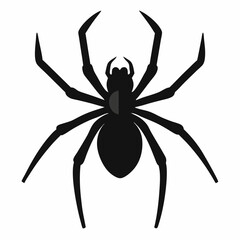 Black Spider Vector Icon Design