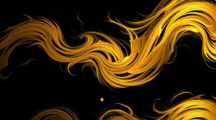 Fototapeta premium Golden Fluidic Abstract Design