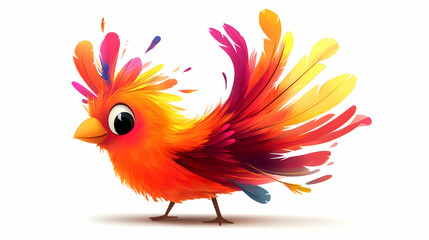 Obraz premium Fiery Splash Bird Art