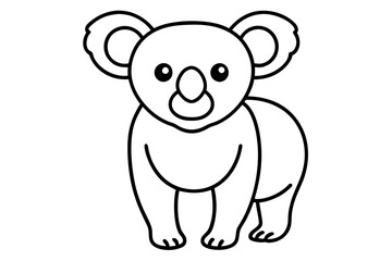 Modern Koala Line Illustration