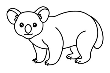 Modern Koala Line Illustration
