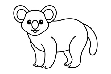 Modern Koala Line Illustration