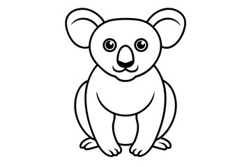 Modern Koala Line Illustration