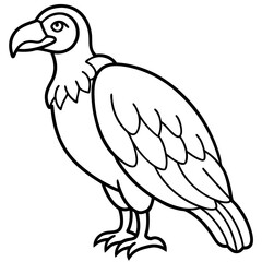 Condor in a Single Line Vector Art
