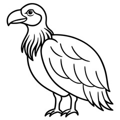 Condor in a Single Line Vector Art