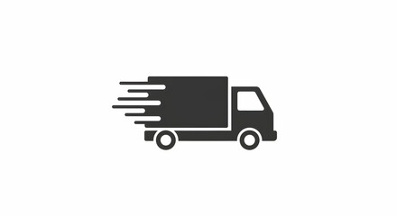 Delivery Truck Moving Fast Illustration for Transportation Services